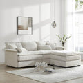 Dark Grey L Shape Sectional Sofa with Ottoman K35602