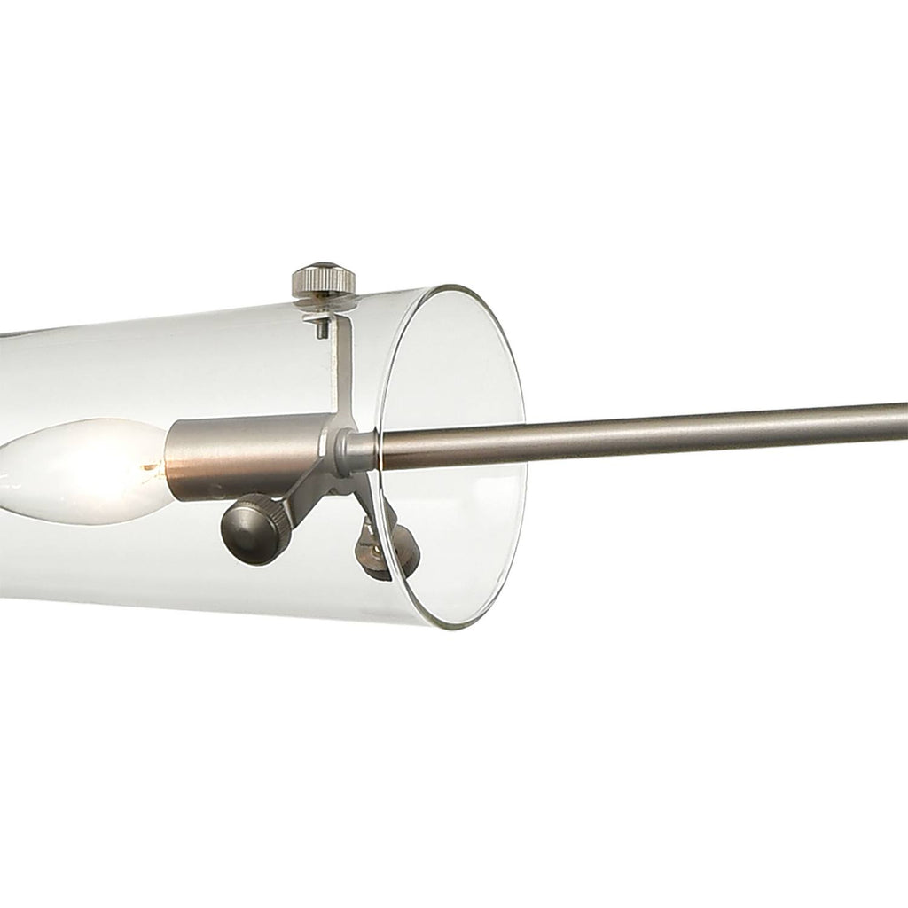 2-Light Island Satin Nickel Clear Glass I26642