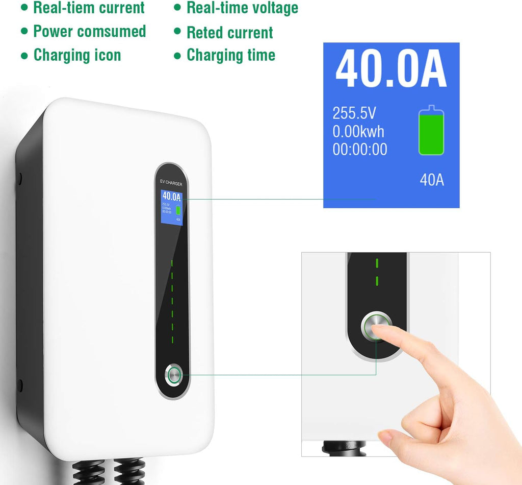 40A EV Charger Level 2 Station with 20ft Charging Cable G7247