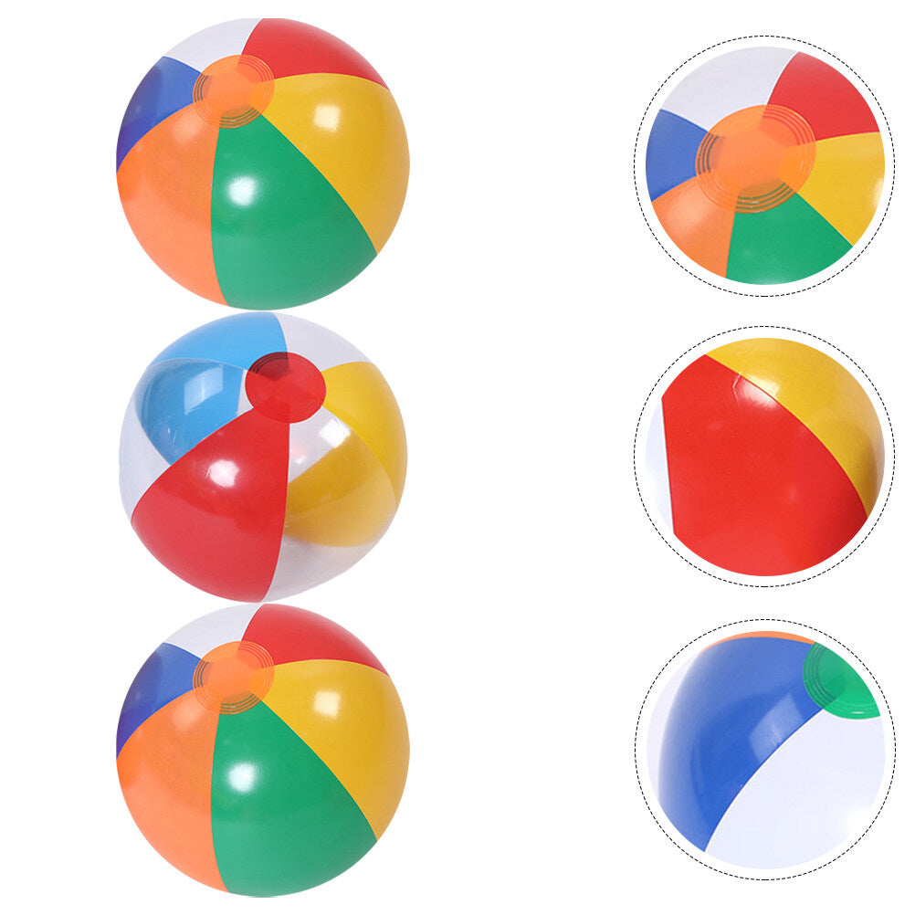 3Pcs Inflatable Beach Ball Pool Toy O2479