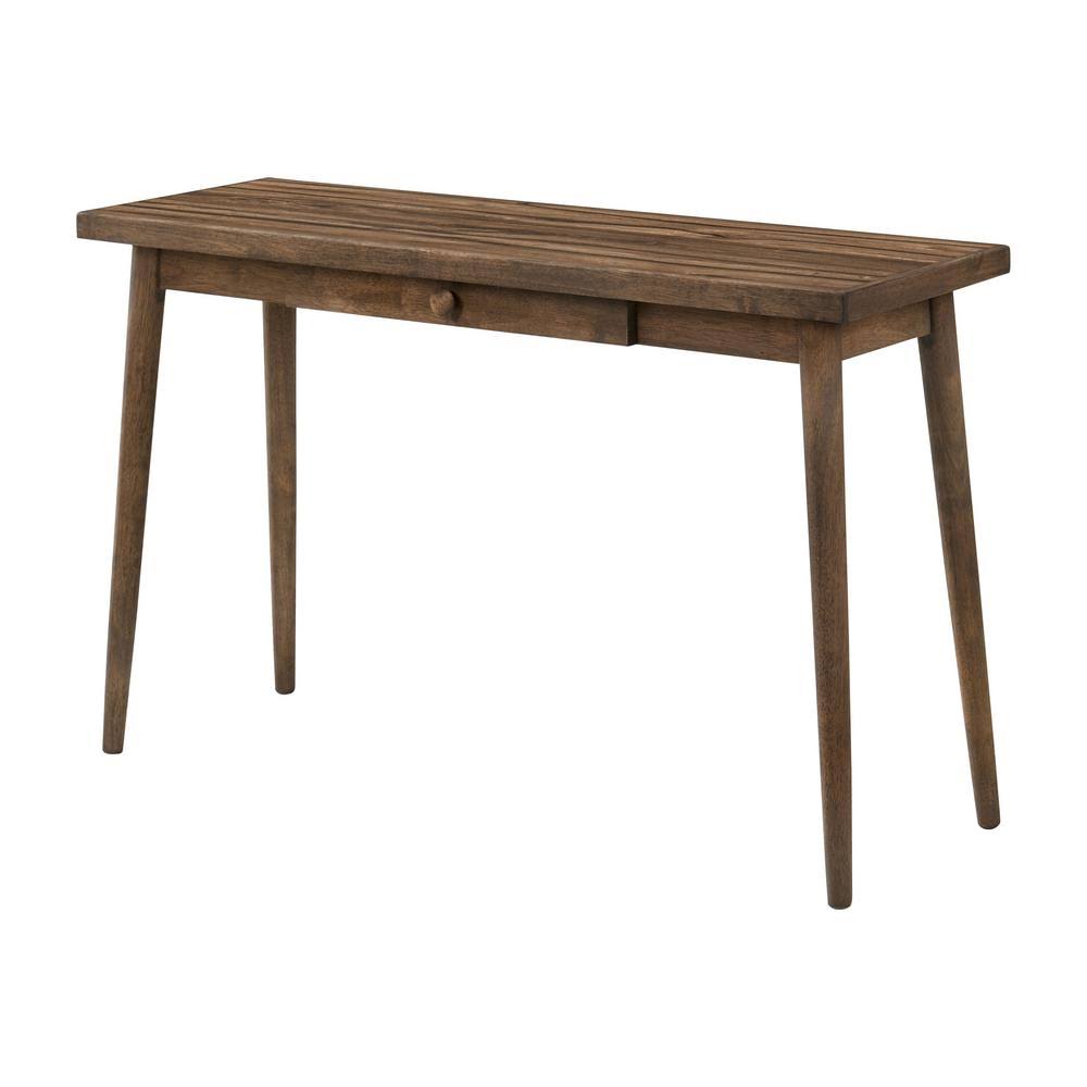 Walnut Midcentury Sofa Table in Brown U48875
