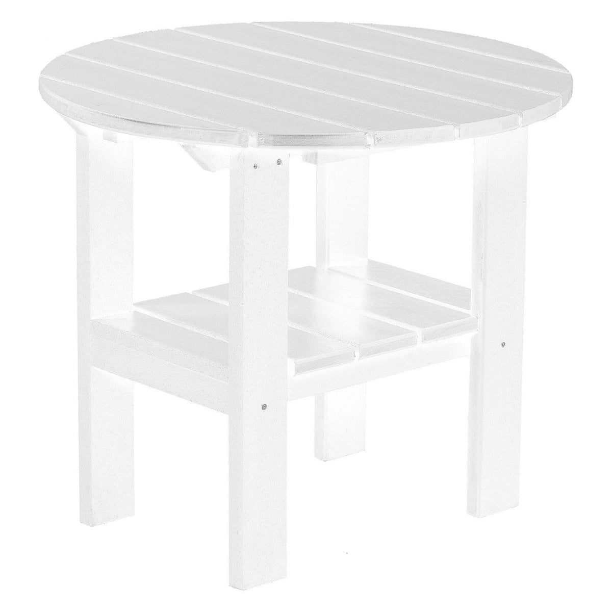 White Round Adirondack Side Table R881