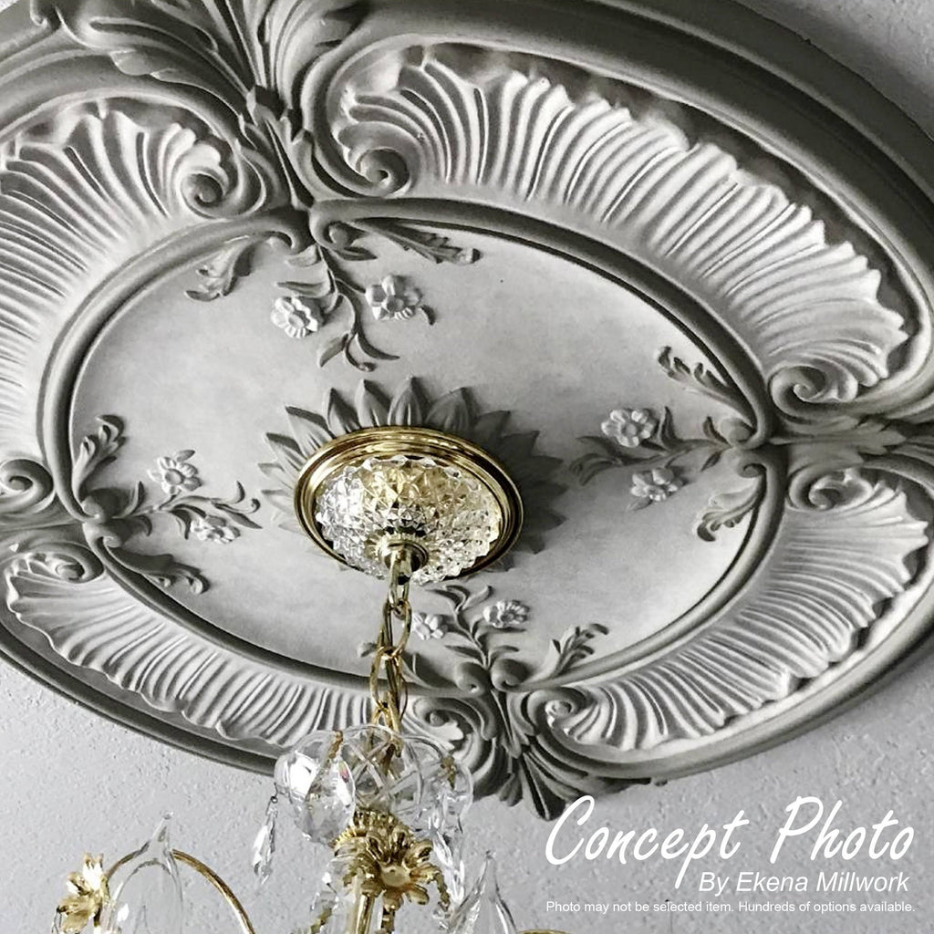 Hand-Painted Copper Penny Ceiling Medallion C5054