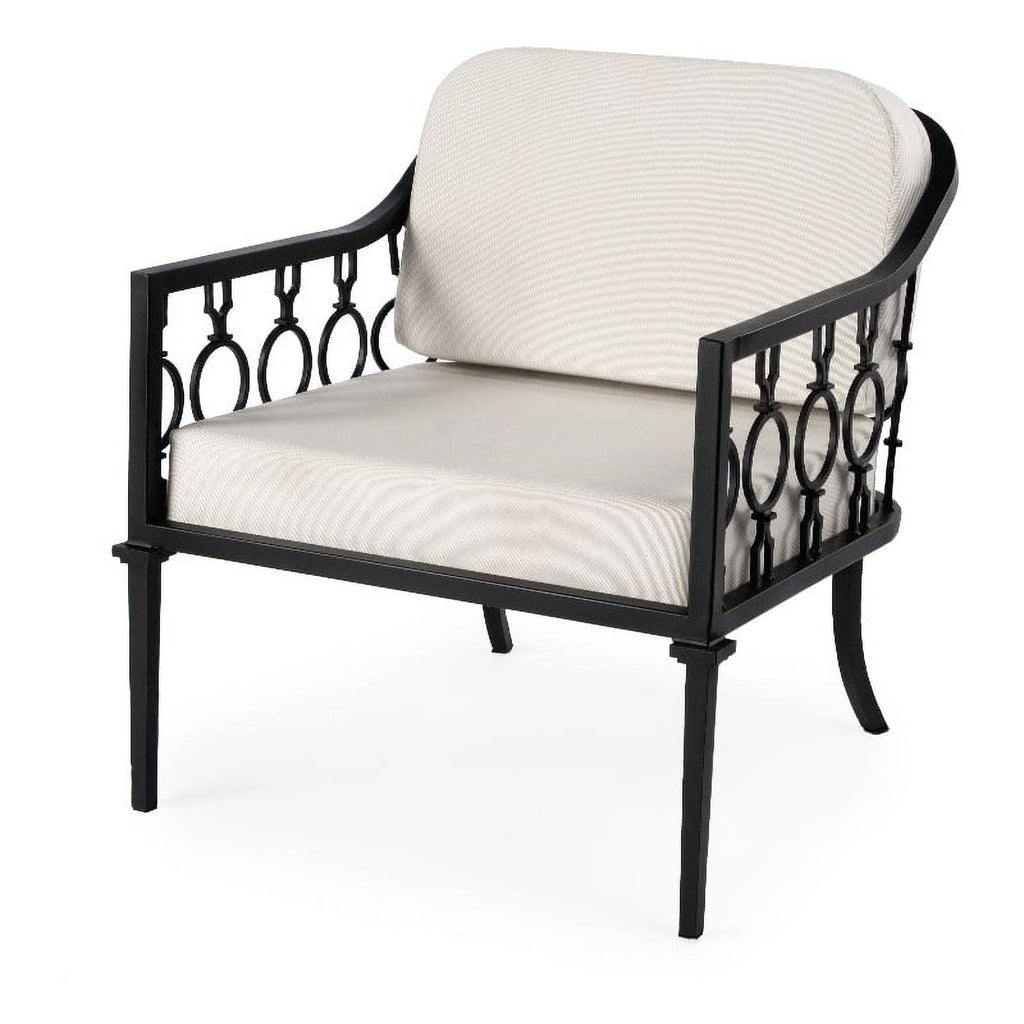 Black Outdoor Sofa and Lounge Chair 2-Piece Set B2508
