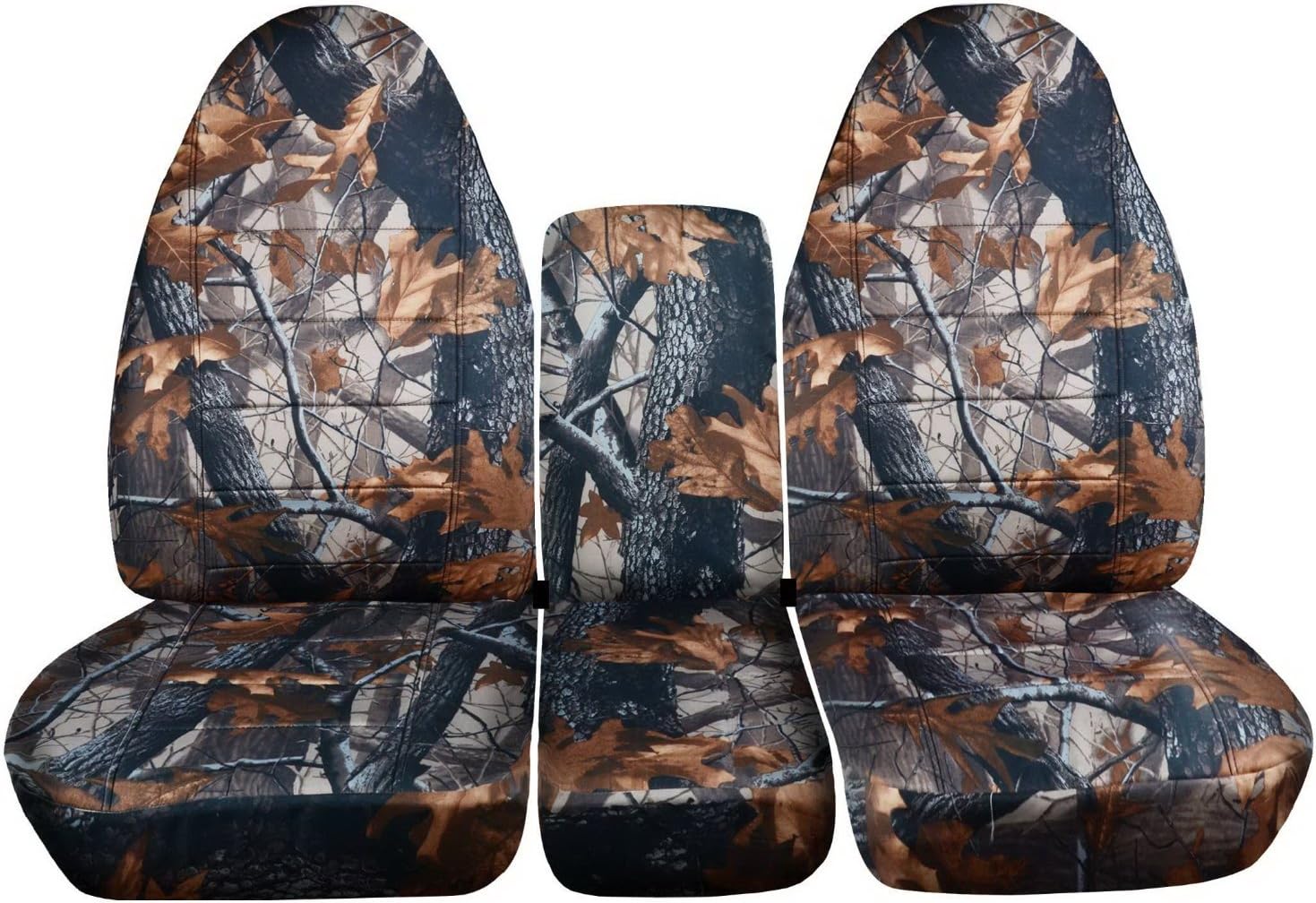 Camo Truck Seat Covers for 2002-2005 Dodge Ram Front 40/20/40 Split Bench with Center Console W4167