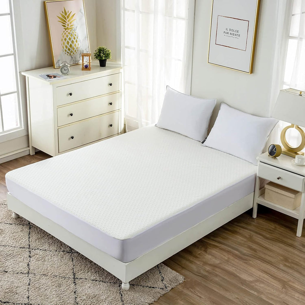 Waterproof Cooling Bamboo Fitted Mattress Protector V4299
