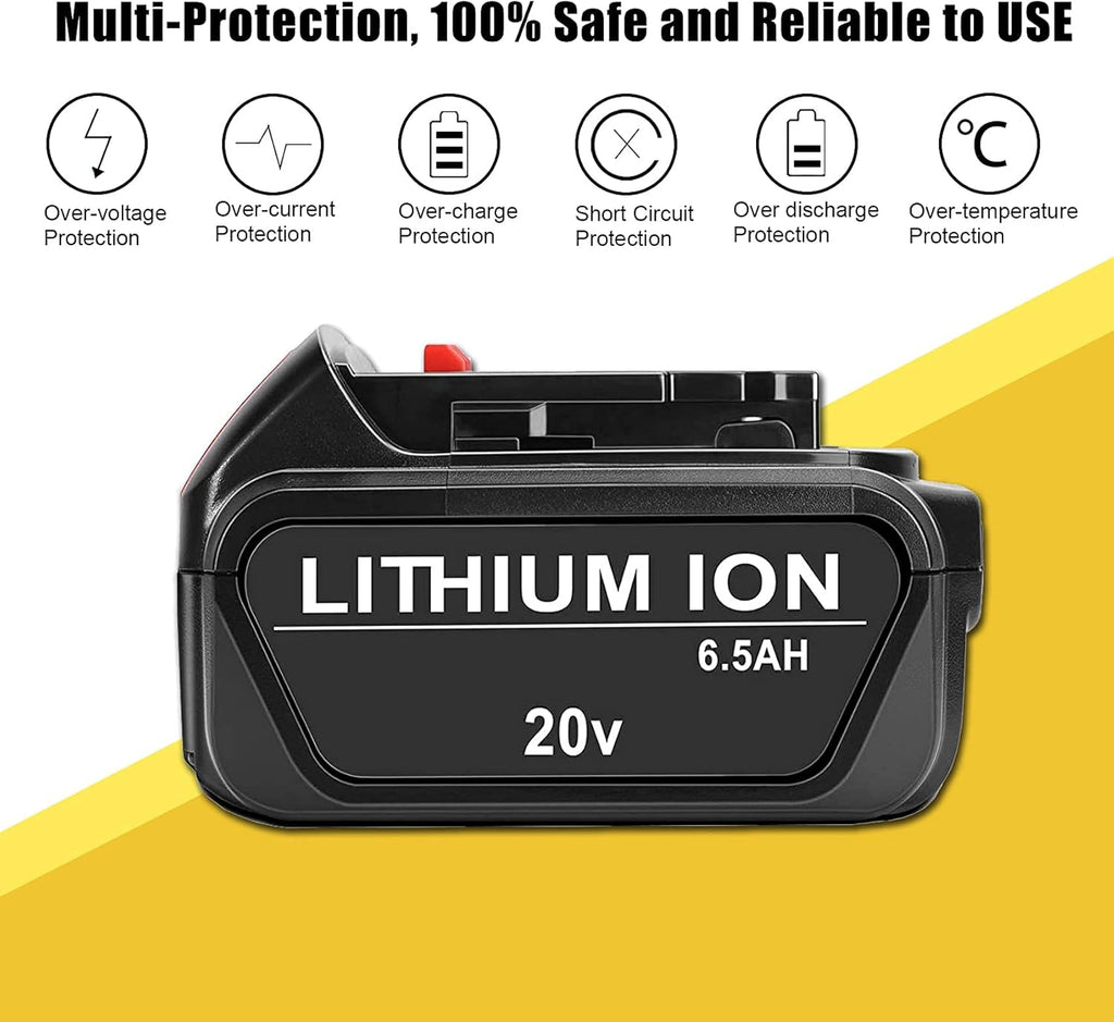 2 Pack 6.5Ah 20V Replace Battery F2246