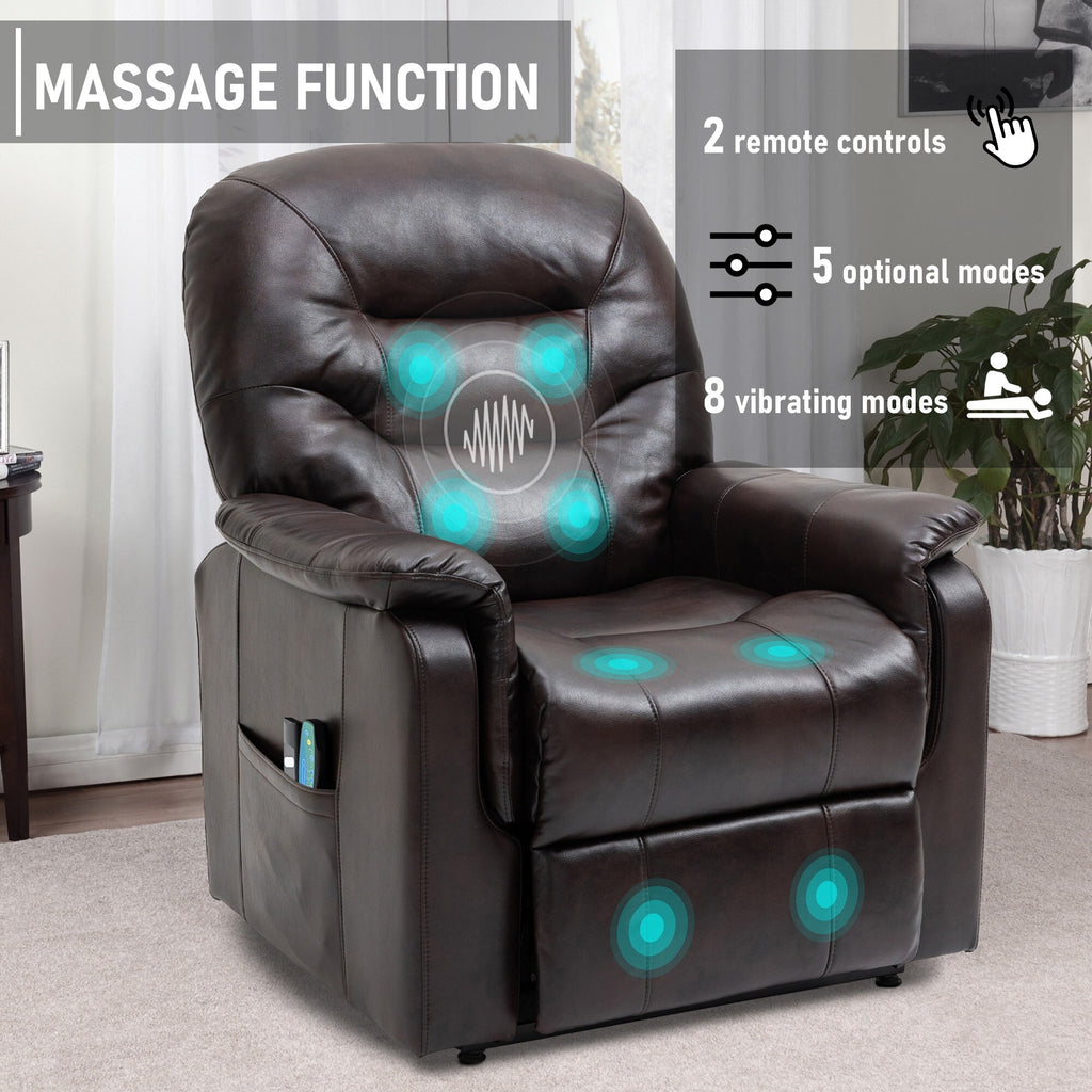 Blue Faux Leather Power Lift Recliner Chair M8303