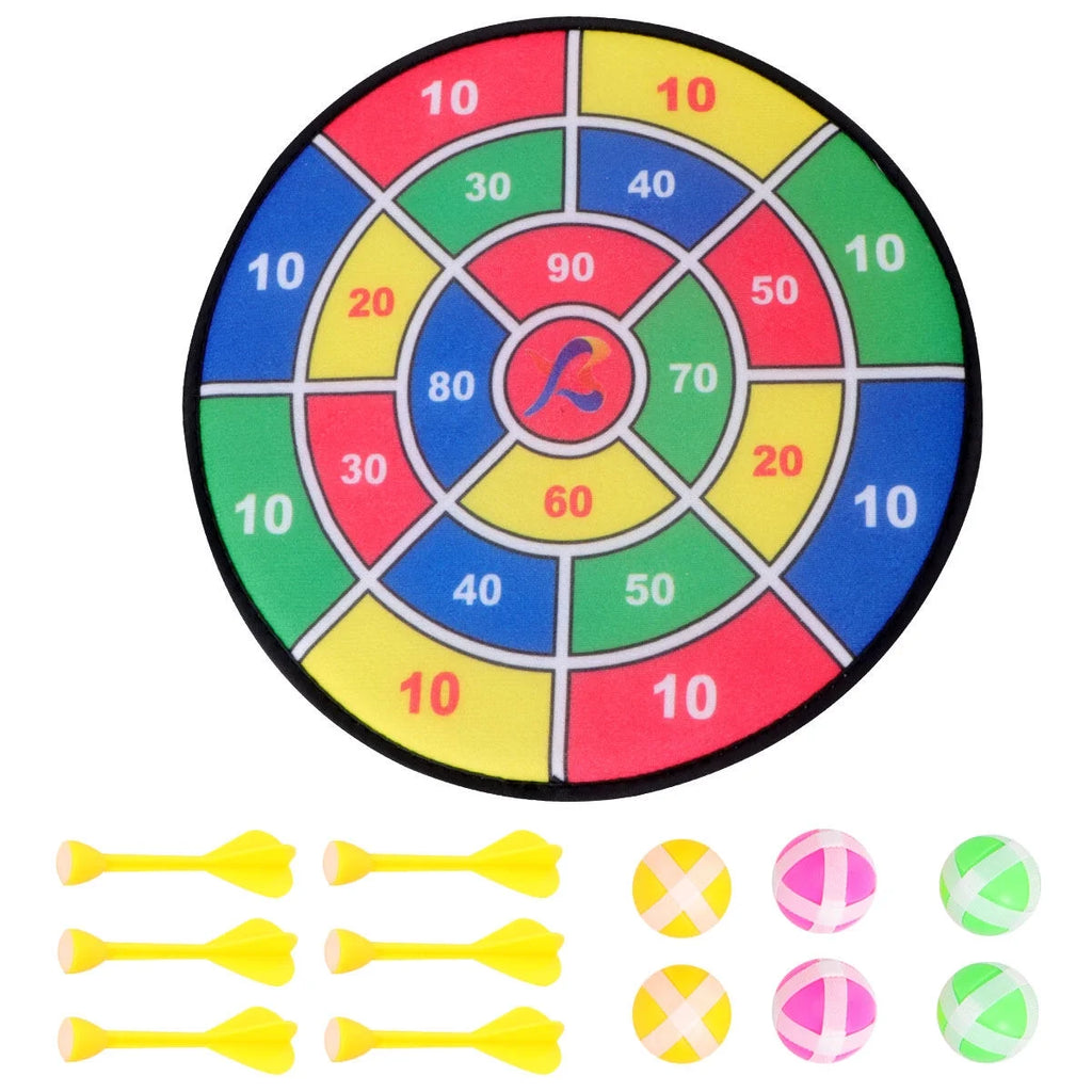 Safety Dart Board Toys Sticky Ball Shooting Toy (30cm, 6pcs Sticky Ball and 6pcs Darts) T30667