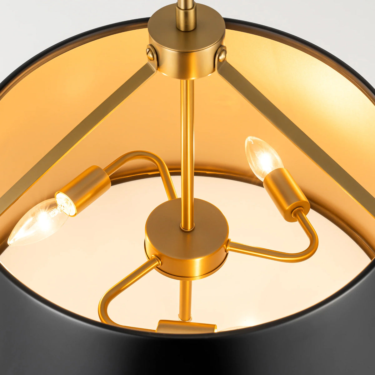 3-Light Dimmable Aluminum Drum Pendant Q7068