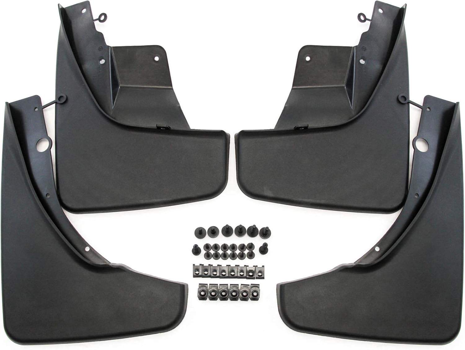 Mud Flaps Splash Guards Molded Front Rear 4pc Pack of 2 A2565