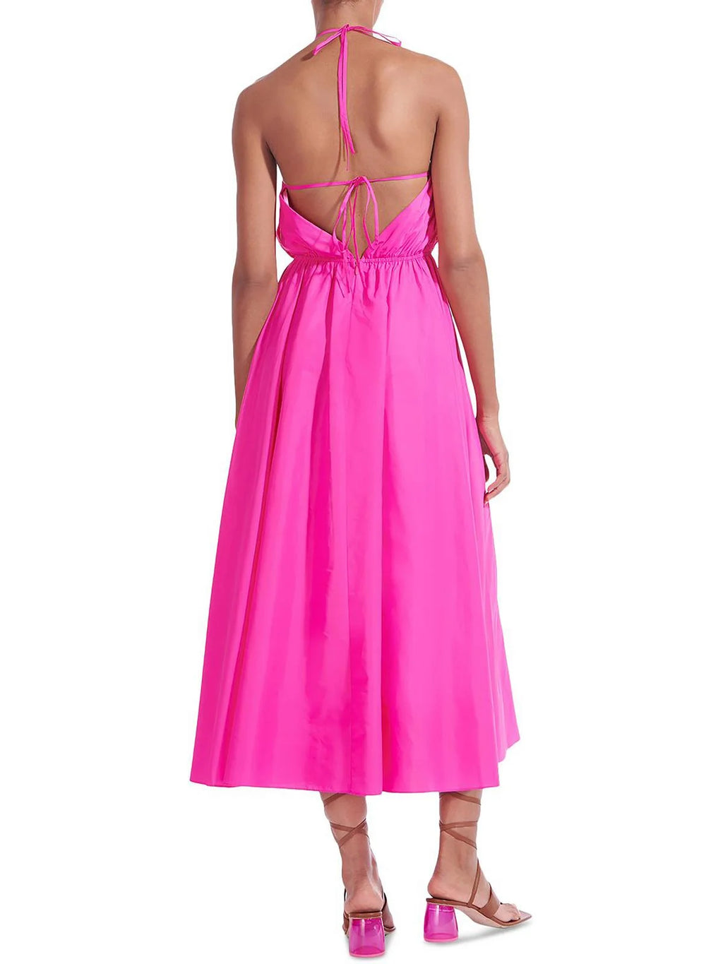 Embellished Halter Midi Dress Q14991