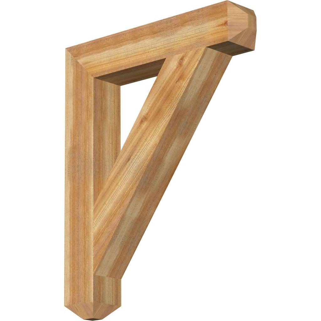 Traditional Craftsman Rough Sawn Bracket, Western Red Cedar M162