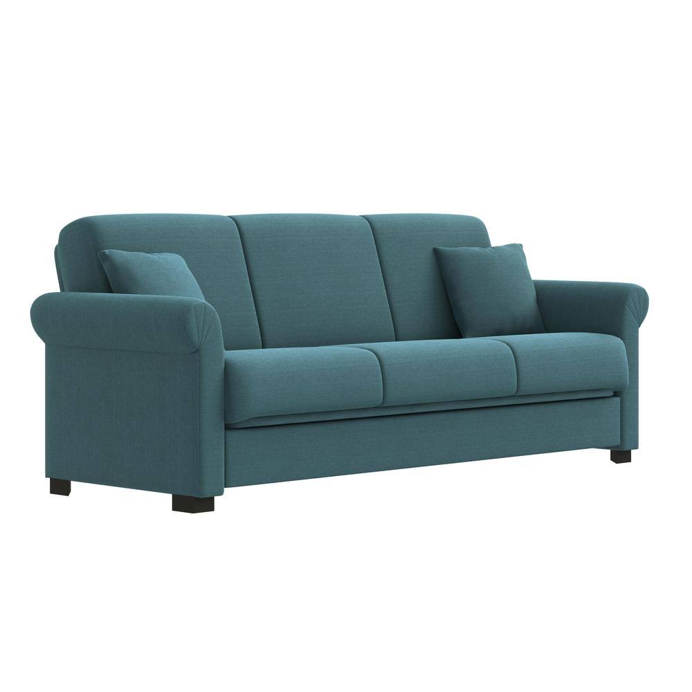 Caribbean Blue Linen Convert-a-Couch E646