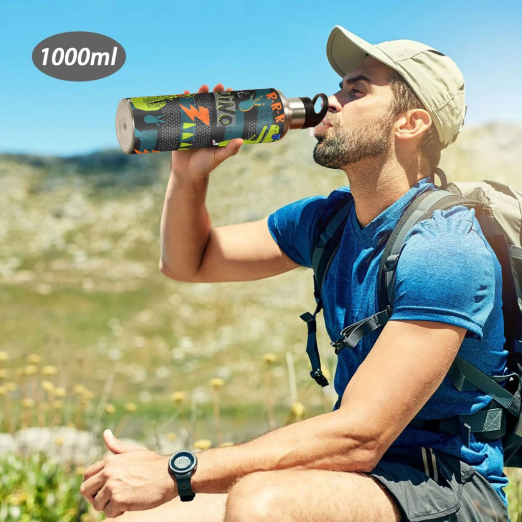 Insulated Thermos Vacuum Flask Water Bottle with Straw Lid N5264