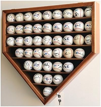 Baseball Ball Display Case Cabinet Holder Rack J6468