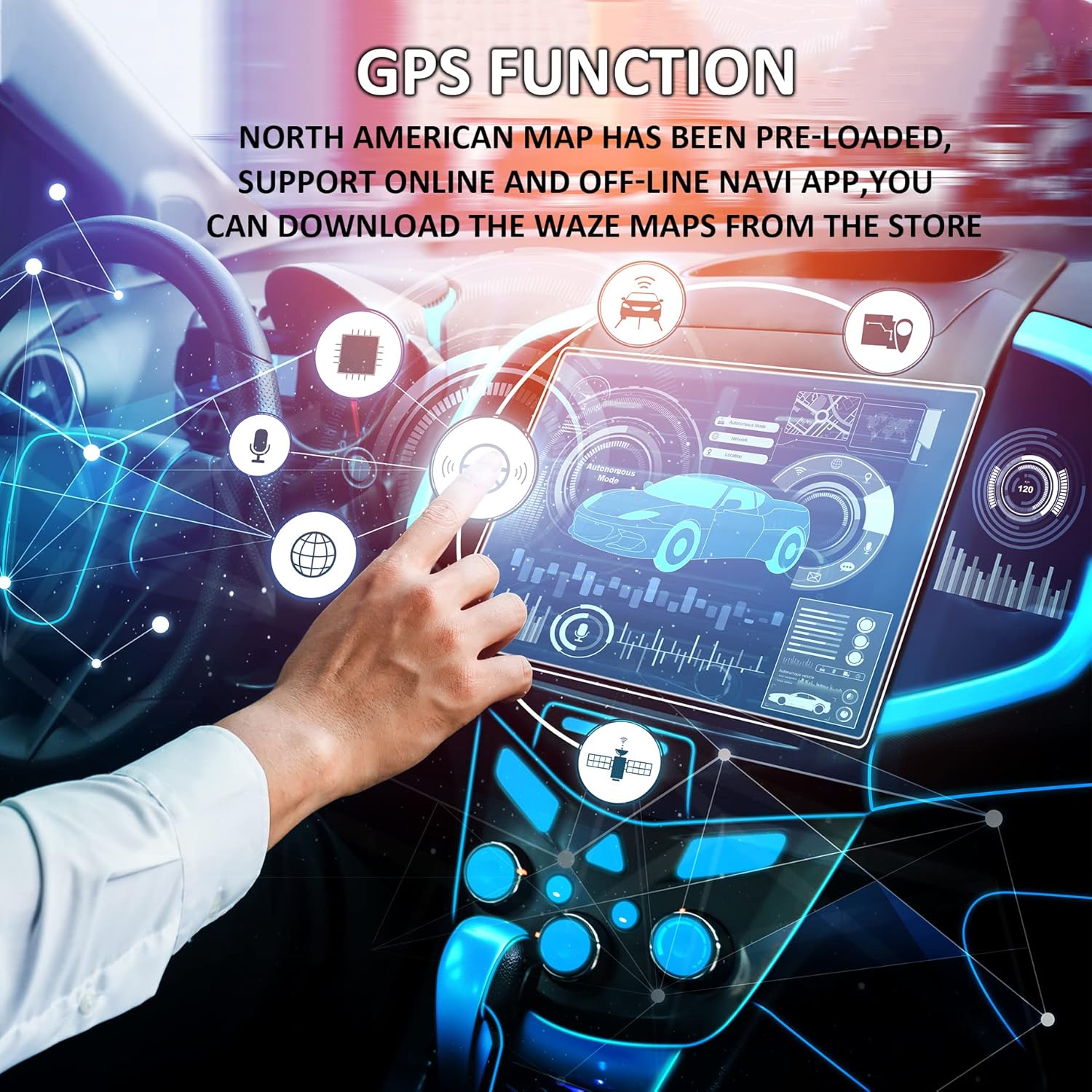 Android Car Stereo with Touch Screen Carplay Android Auto Bluetooth 5.0 O53363
