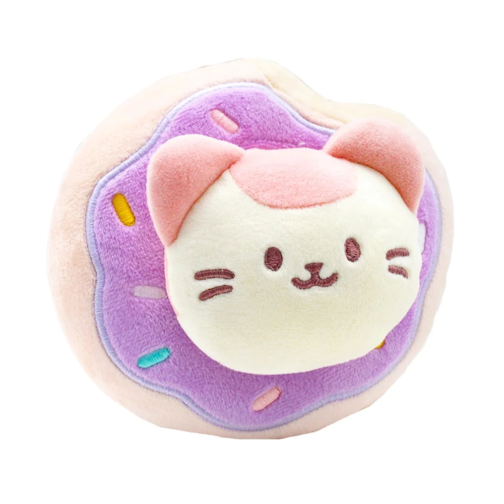 6” Small Squishy Donut Blanket Plush Cat Stuffed Animal Toy X97043