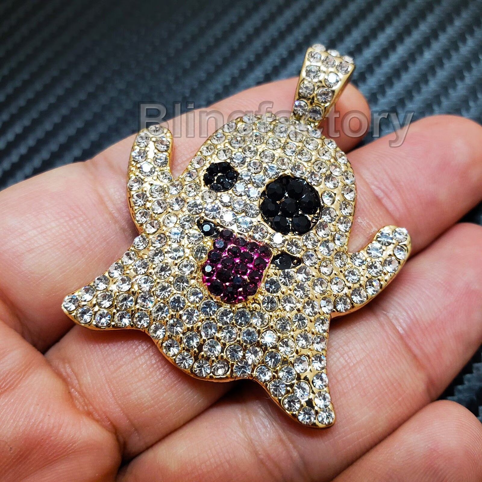 Gold Plated Ghost Charm Pendant A42105