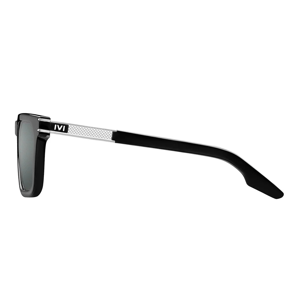 Polished Black/Brushed Silver Grey AR Lens Men's Sunglasses L74105