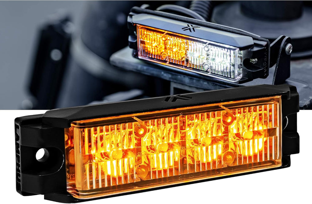 4pc 4" 4W White LED Flashing Strobe Light Head Surface-Mount Emergency Light S921