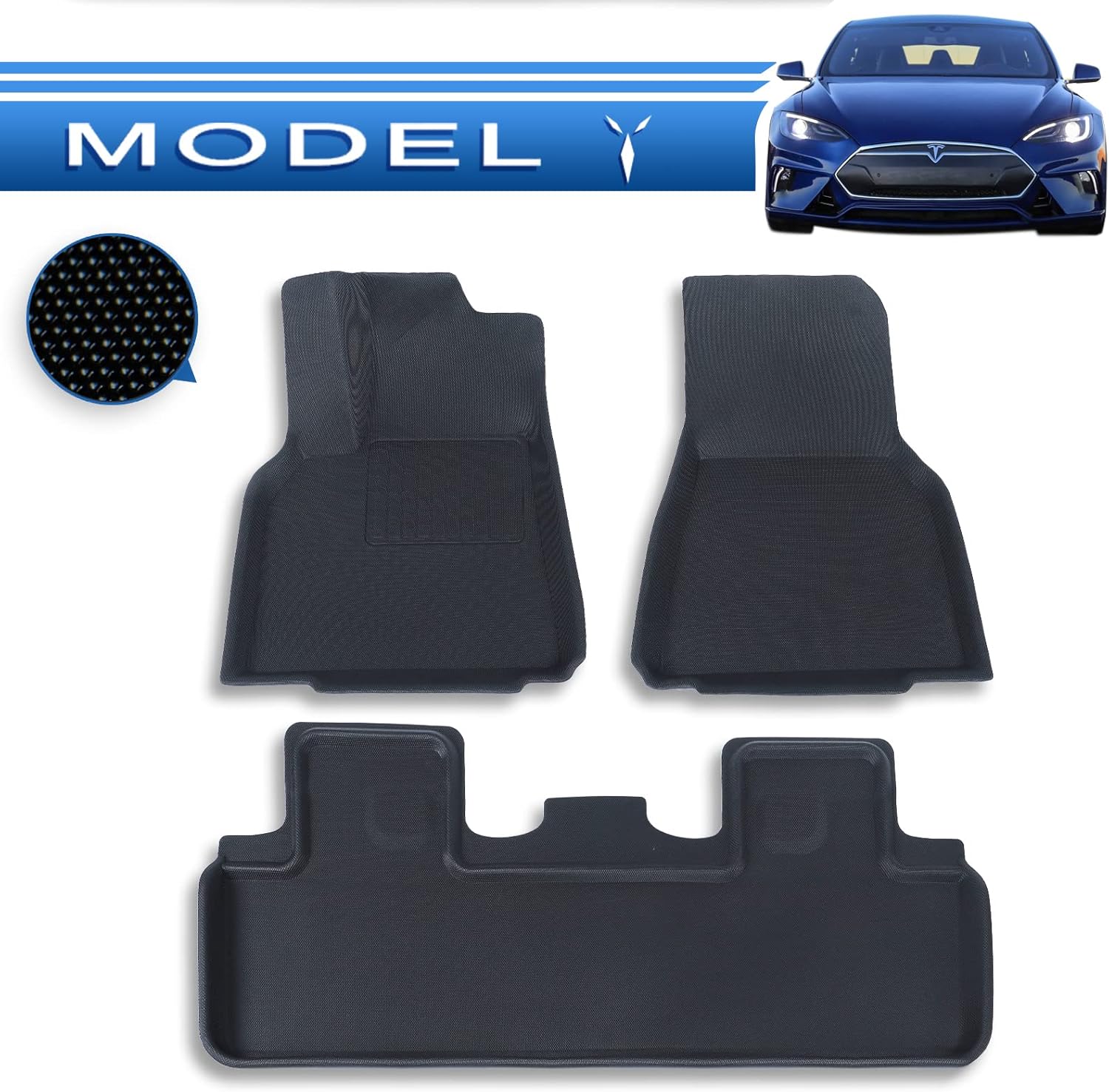 6Pcs Full Set All Weather Waterproof Car Floor Liners V968554