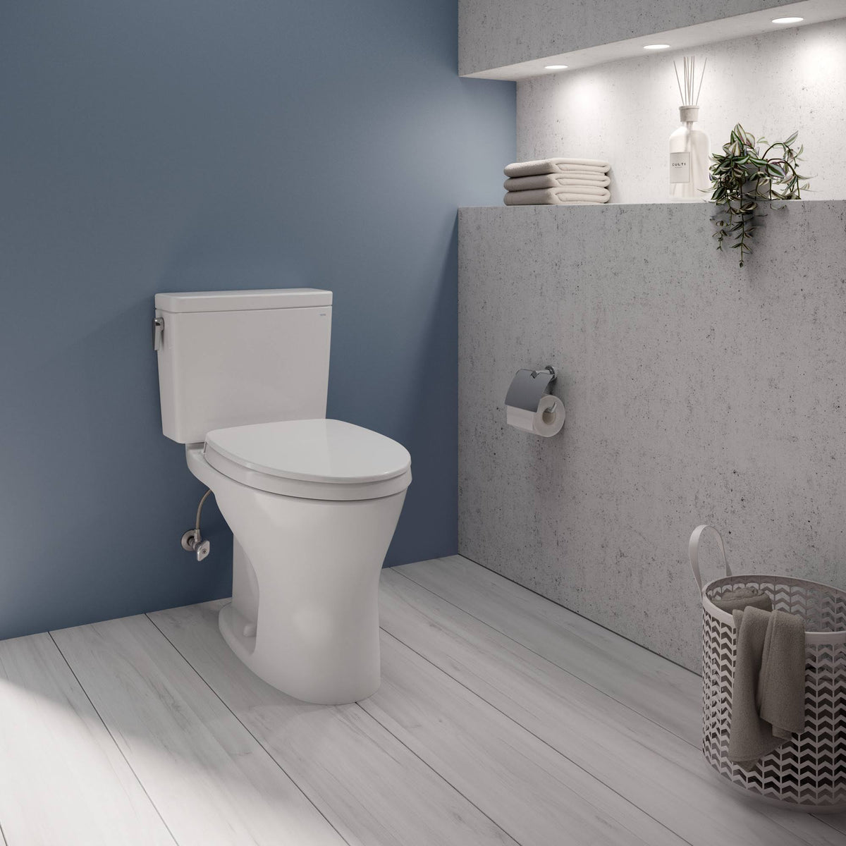 Cotton Two-Piece Elongated Dual Flush Toilet A960558