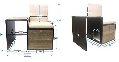 Brown Cat Walk Love Seat with Scratching Posts and Storage T20013