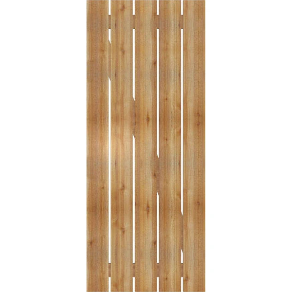 Spaced Board-n-Batten Shutters with Z-Bar, Rough Sawn Western Red Cedar V9486