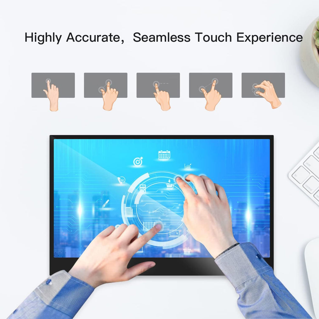 15.6" 1080P Touchscreen Portable Monitor with Kickstand O649992
