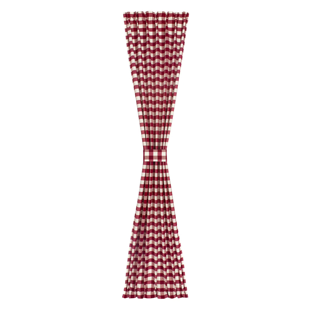 Burgundy French Door Curtain, 54" W x 72" L Single Panel C78575