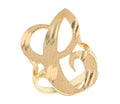 14k Yellow Gold Diamond Cut Cursive Letter C Ring D4541