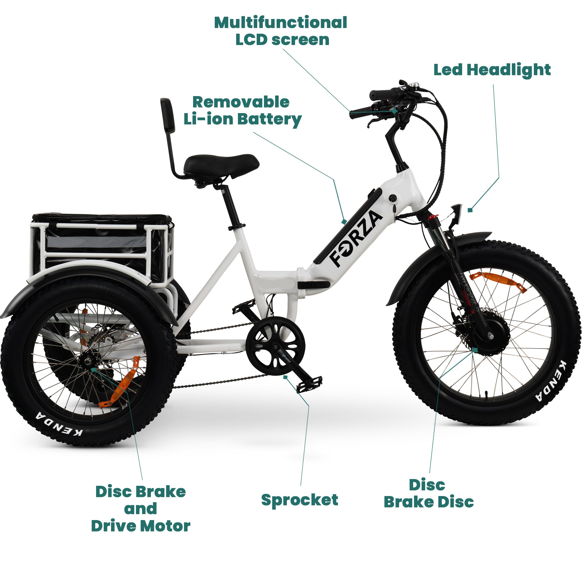 Electric Trike for Adults, 3 Wheel Motorized Bicycle R81919