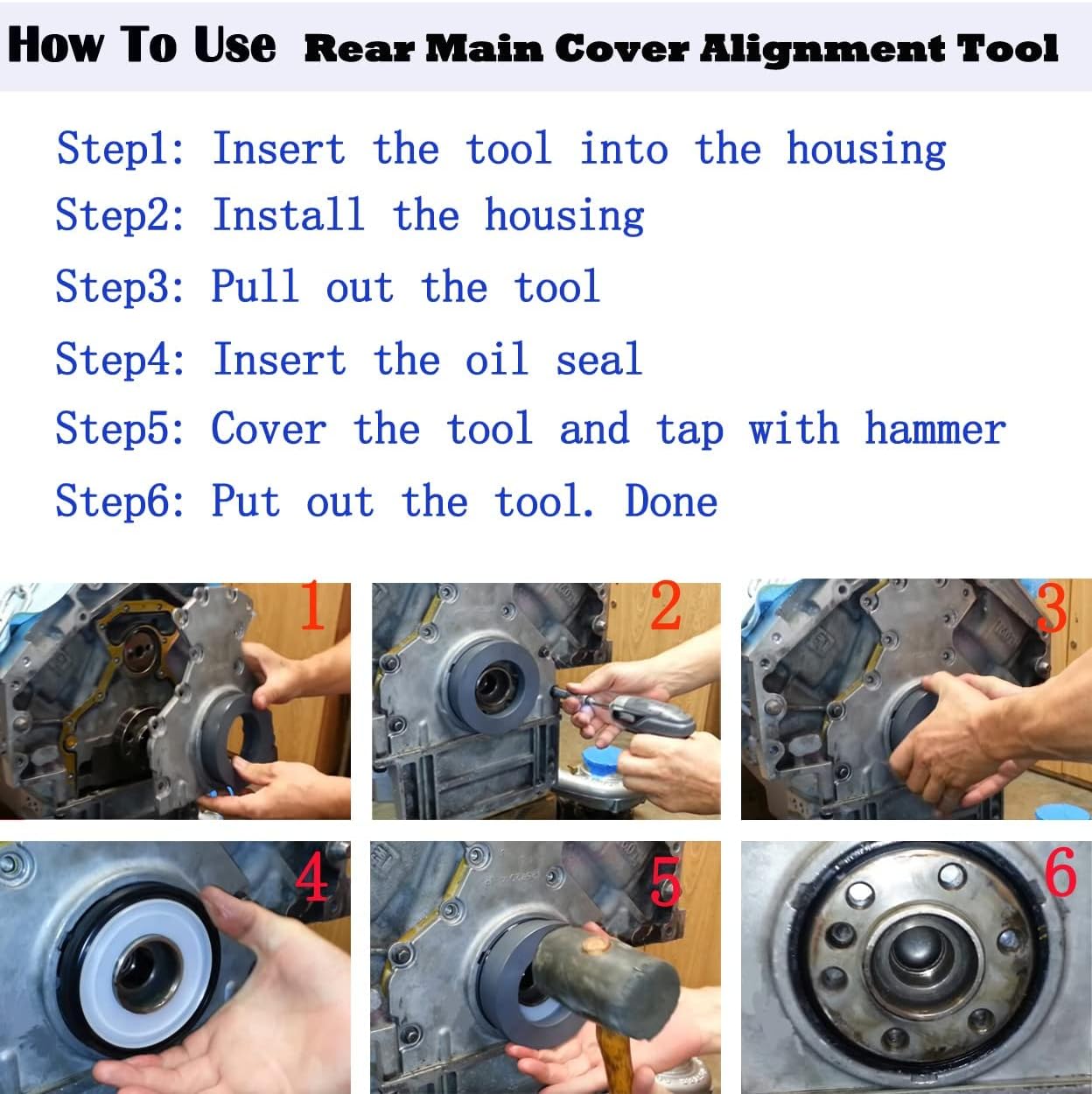 Timing & Rear Main Cover Alignment Tools & Seal Installer Pack of 2 K54428