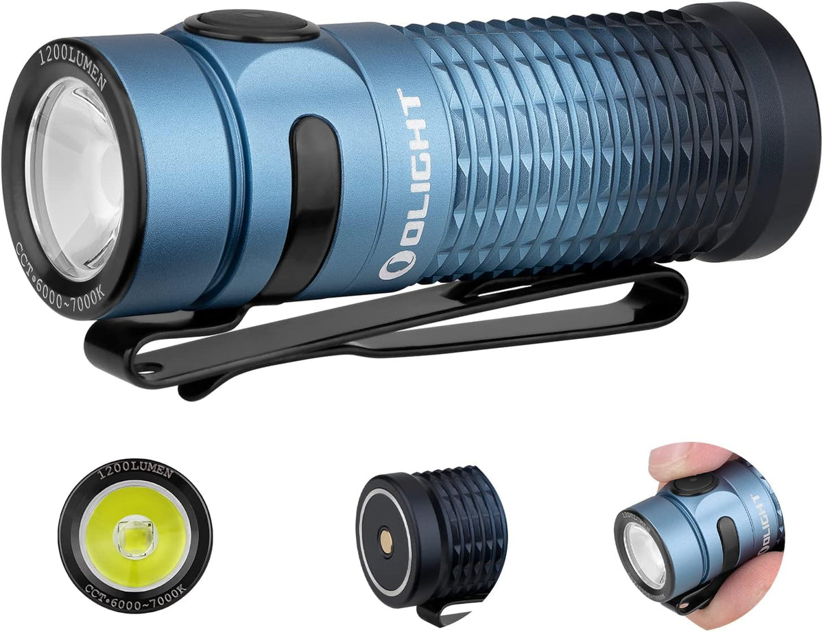 1200 Lumens Ultra-Compact Rechargeable EDC Flashlight (Red) N571835