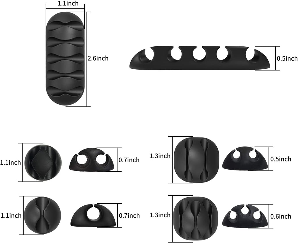 Cord Management Kit 76pcs Cable Ties and Holders K64851