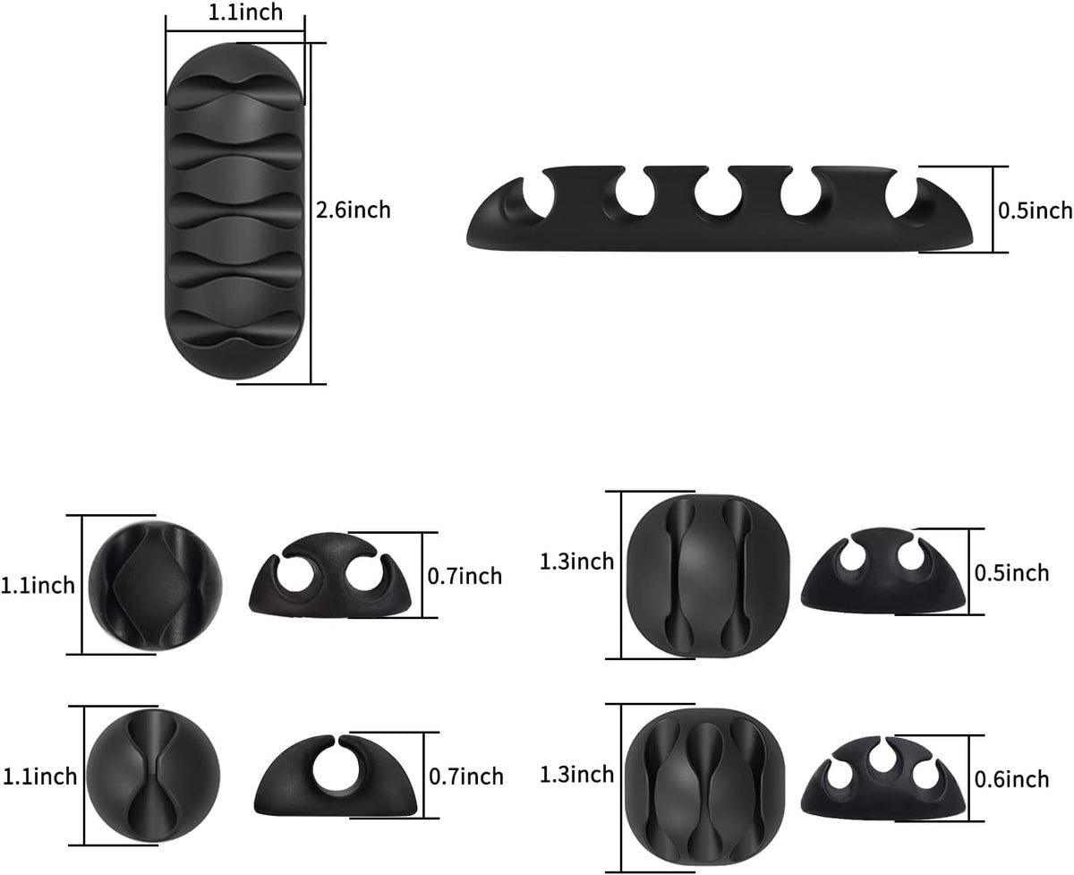 Cord Management Kit 76pcs Cable Ties and Holders K64851
