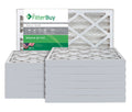 Silver MERV 8 17x25x2 Pleated AC Furnace Air Filter, Pack of 12 B83634