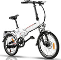 20 inch White 20 Folding Electric Bike with 36V 250W Removable Lithium-Ion Battery E50387