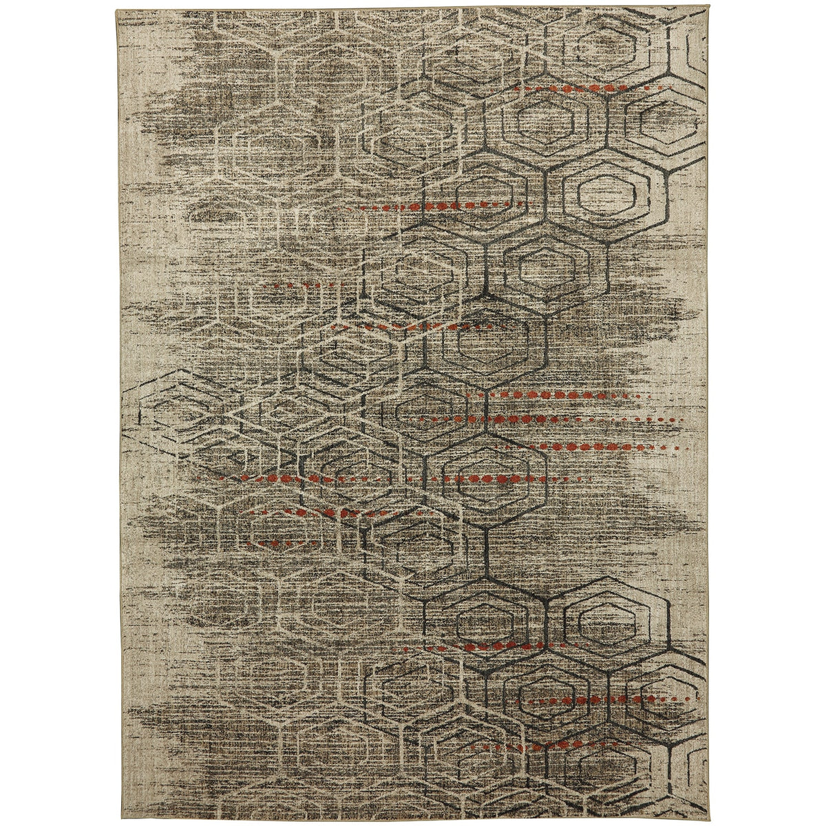 Oat Octagons Repeat 8' x 11' Rectangle Area Rug W52209