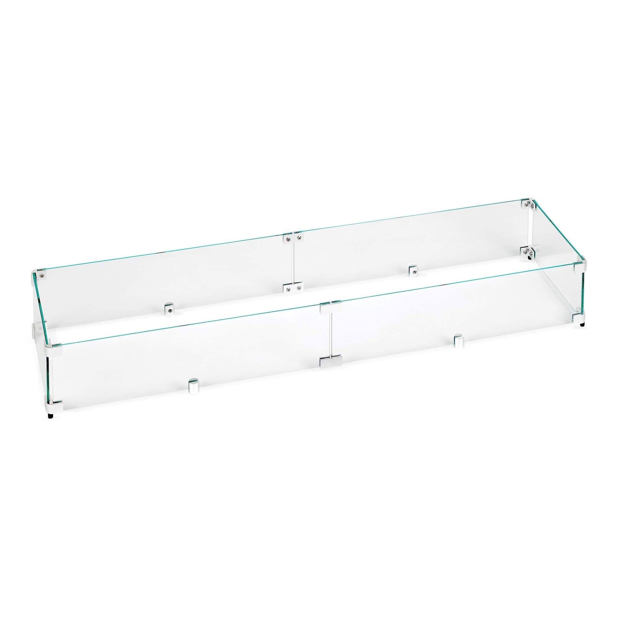 Tempered Glass Flame Guard for 72x22 Linear Drop-in Fire Pit Pan F87861
