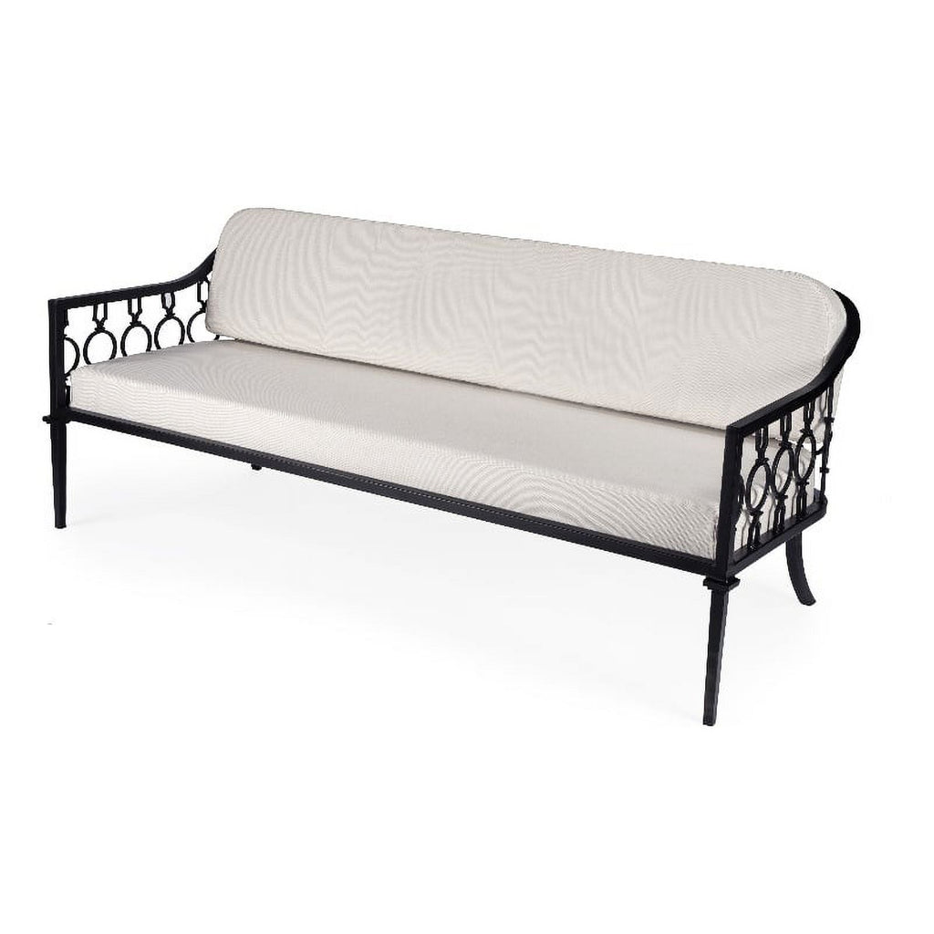 Black Outdoor Sofa and Lounge Chair 2-Piece Set B2508