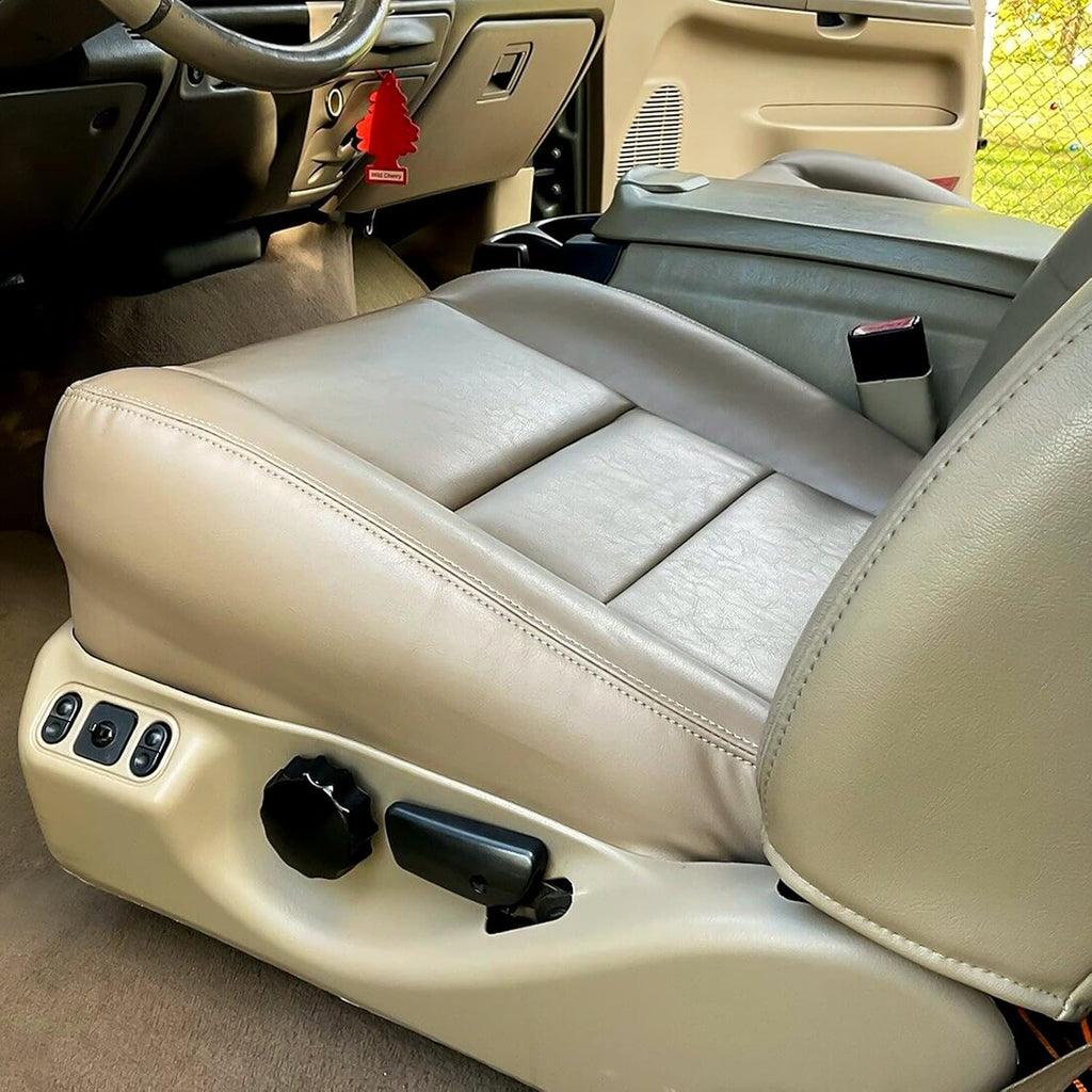 Tan Leather Bottom Seat Cover Pack of 2 T790442