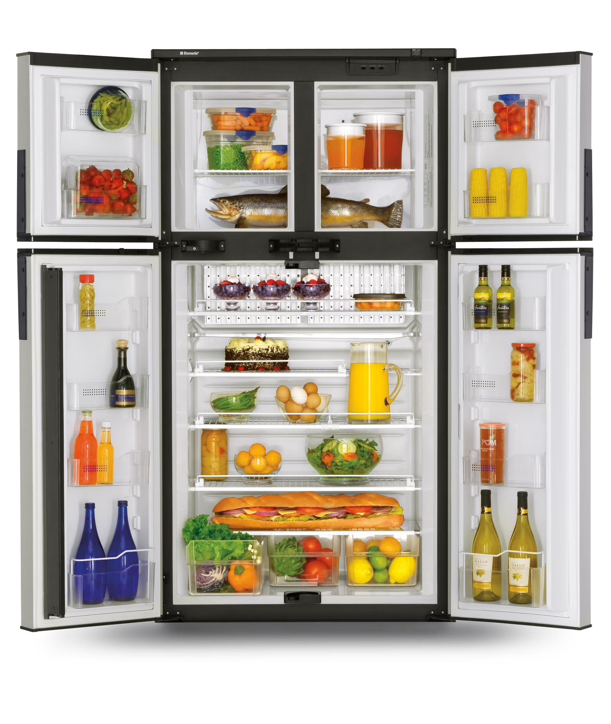 4 Door RV Refrigerator Stainless Steel with Ice Maker P332156