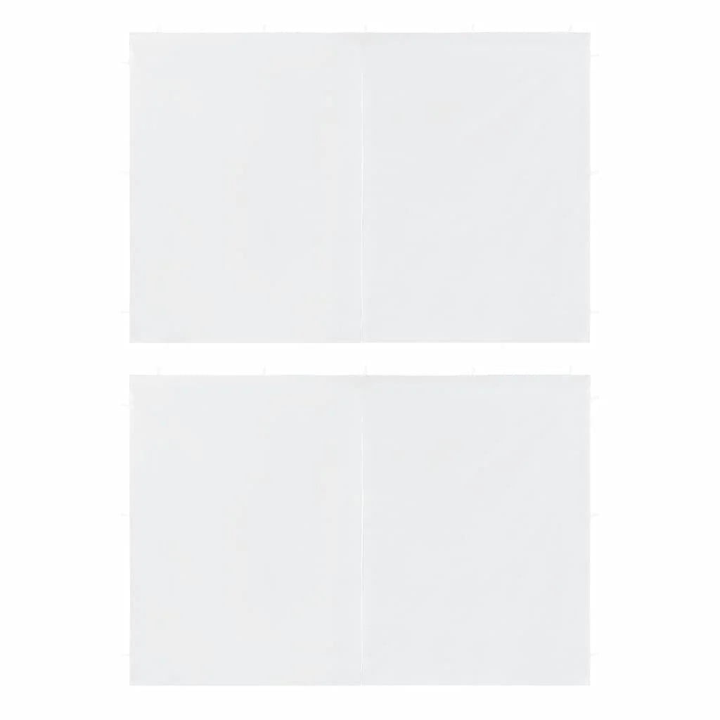 White PE Party Tent Sidewall 2 pcs with Zipper H33369