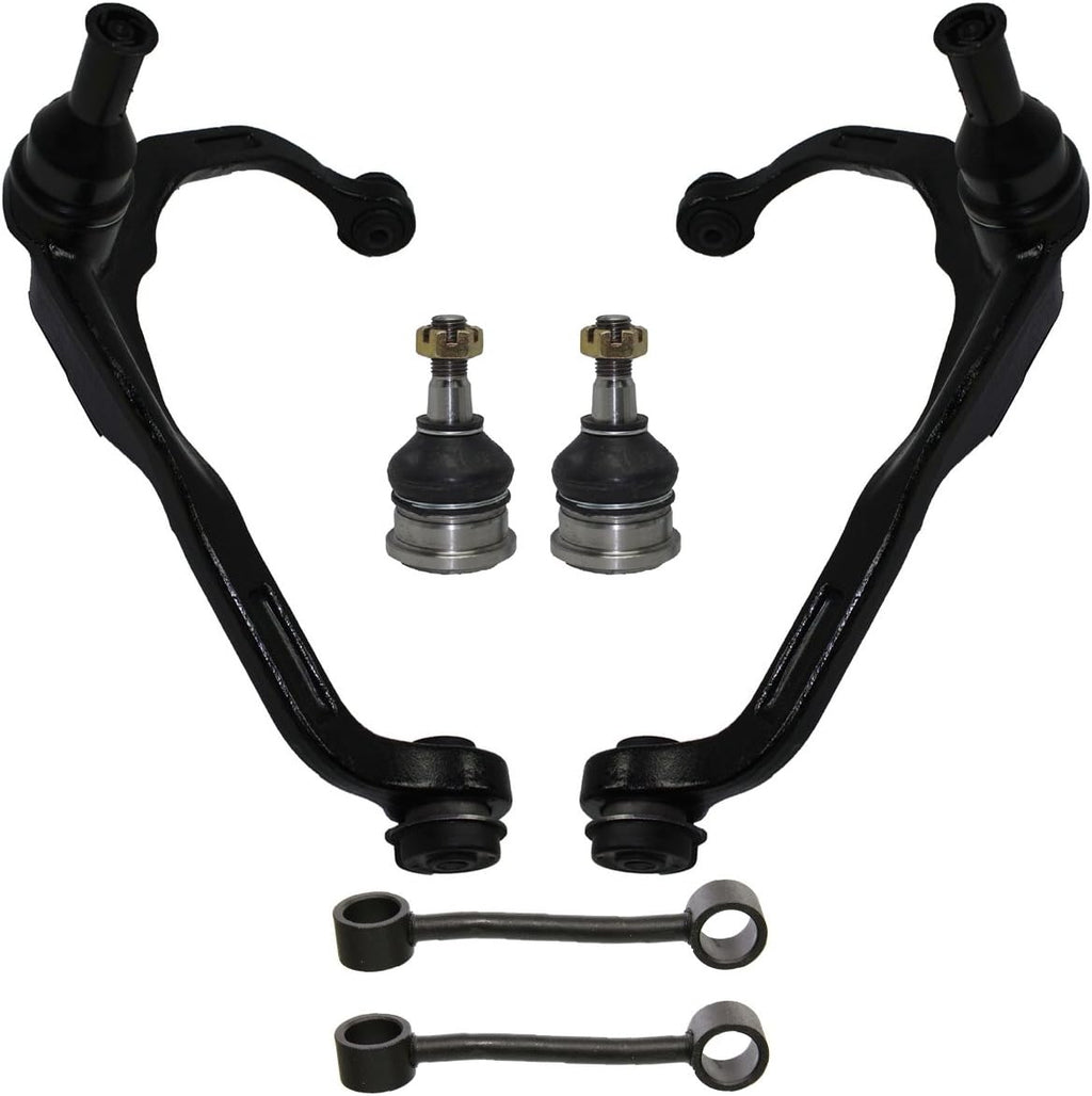 6pc Front Upper Control Arms Lower Ball Joint Assemblies Front Sway Bar Links Q93957
