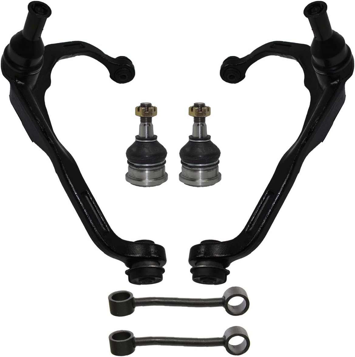 6pc Front Upper Control Arms Lower Ball Joint Assemblies Front Sway Bar Links Q93957