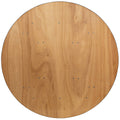 60x22 Round Folding Banquet Table, Clear-Coated Wood W833