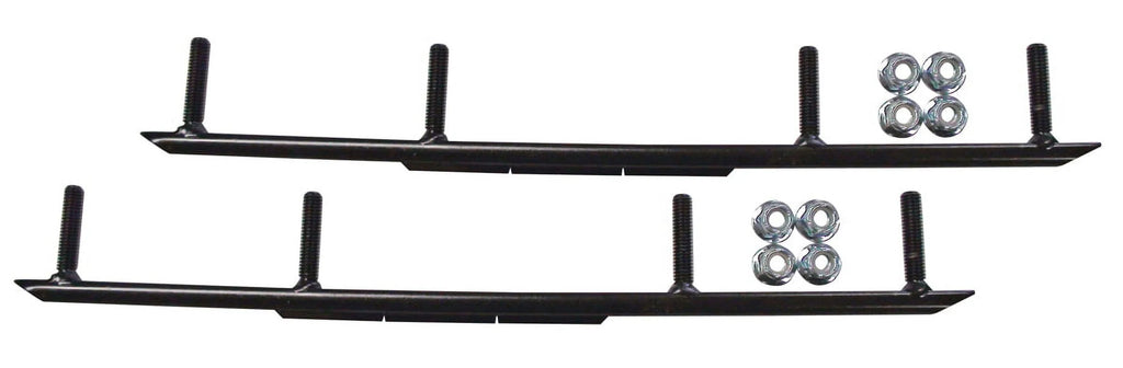 Blue Snowmobile Skis with 6" Round Bars Complete Kit Y452004