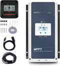 80A MPPT Solar Charge Controller 12V/24V/36V/48V Auto Max.PV 150V Input Negative Ground with MT50 Remote Meter Temperature Sensor RTS & PC Communication Cable RS485 U63752
